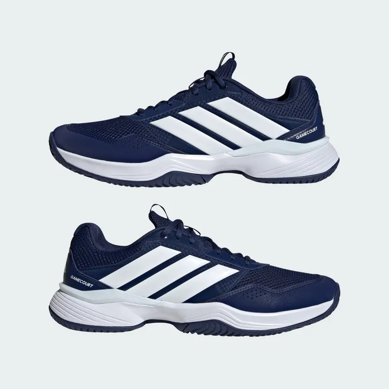 Adidas GameCourt 3 All Court Tennis Shoes Dark Blue / Cloud White / Core Black (KI2863)
