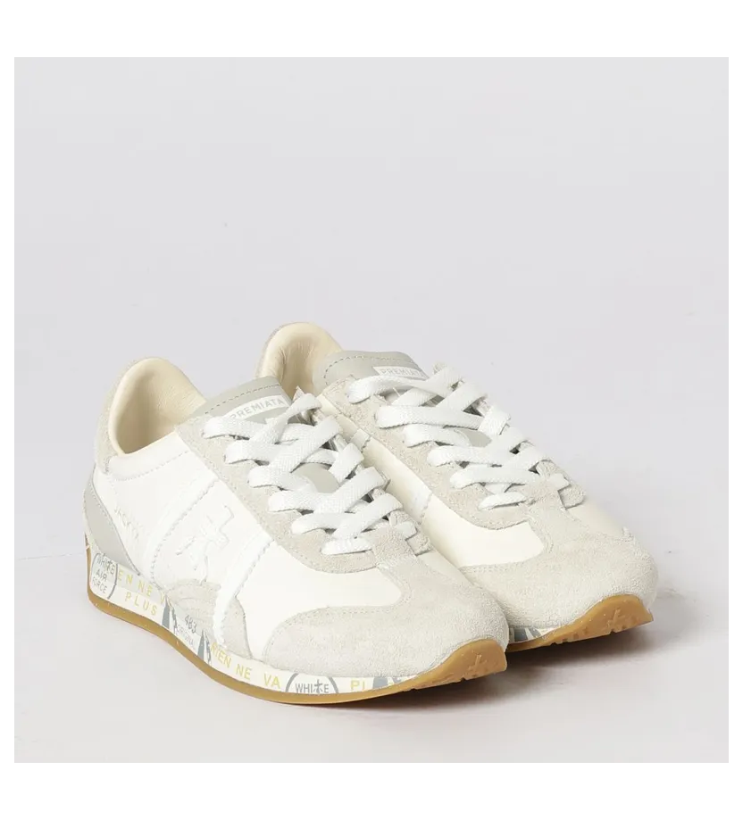 Premiata Jackyx Leather and Suede Bicolor Sneakers White (JACKYXD8221)