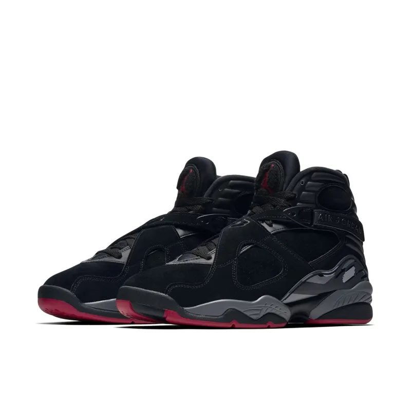 Jordan 8 Retro Black Cement Black/Gym Red-Black-Wolf Grey (305381-022)