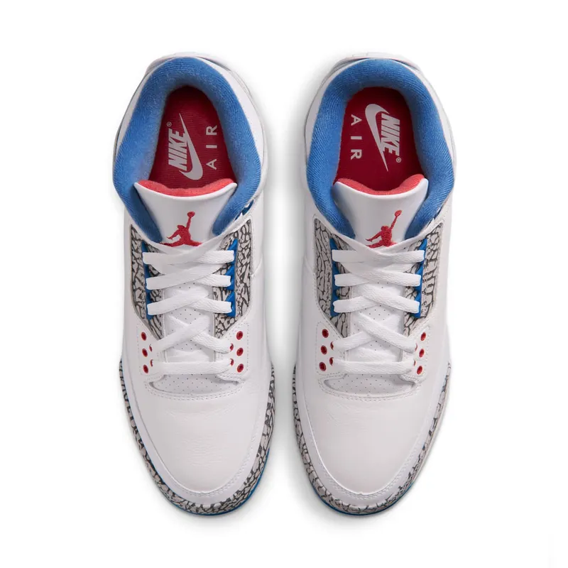 Air Jordan 3 MCS – “White / True Blue / Cement Grey / Fire Red” (FZ8627-101)