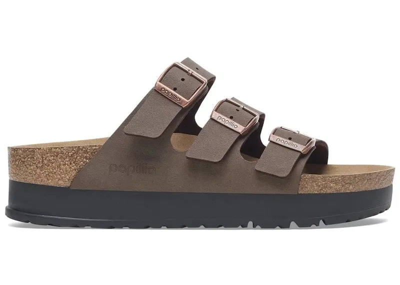 Birkenstock Florida Vegan Flex Platform Birkibuc Mocha (1029741)