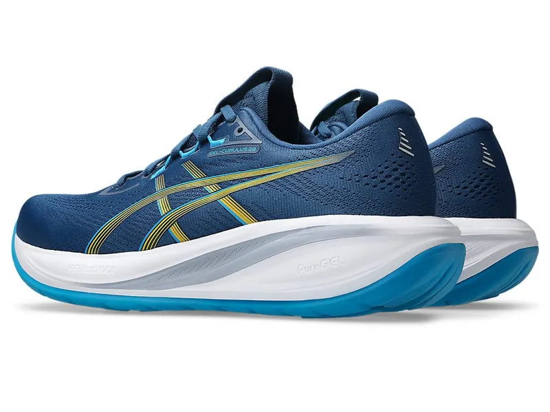 ASICS GEL-CUMULUS 28 “Twilight Blue / Yamabuki” (1011C143-403)