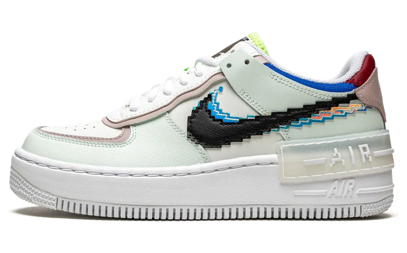 Nike Air Force 1 Shadow Pixel – “Barely Green / White / Platinum Violet / Black” (CV8480-300)