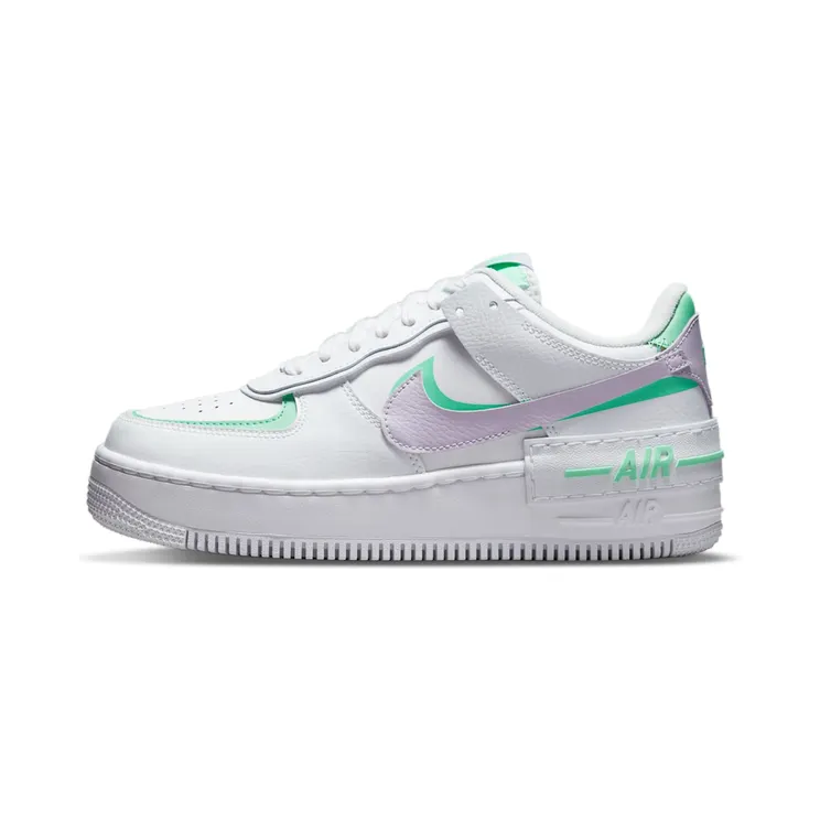 Nike Air Force 1 Shadow Infinite Lilac (2021) – “White / Football Grey / Green Glow / Infinite Lilac” (CU8591-103)