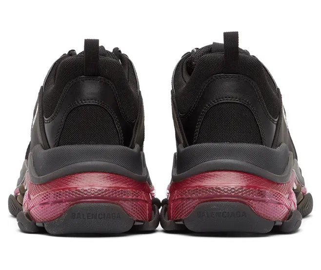 Balenciaga Black & Pink Triple S Sneakers (544351-W2FR1) (4)