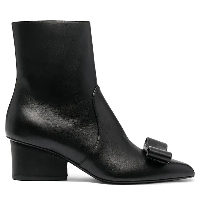 Ferragamo Viva Bow-Detail Boots Black (01A619741022)