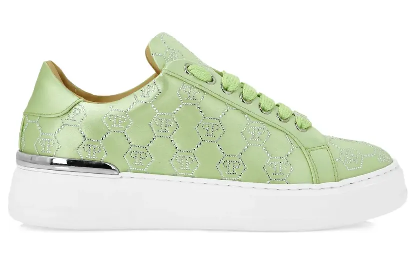 Philipp Plein Sneakers verfraaid met monogram – Beige (PAESWSC2767PTE028N)