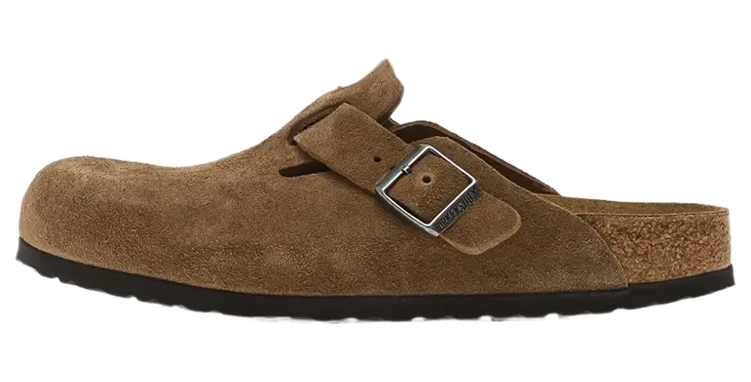 Birkenstock Boston Suede Leather “Dark Tea – Narrow Fit” (1032795)