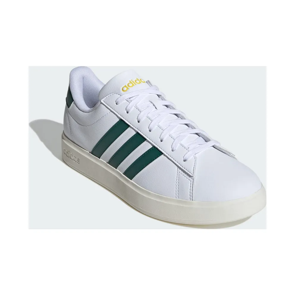 Adidas Grand Court Cloudfoam Comfort Cloud White / Collegiate Green / Utility Yellow (ID1171)