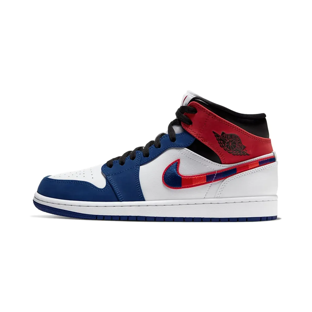 Jordan 1 Mid Multi-Color Swoosh (852542-146)