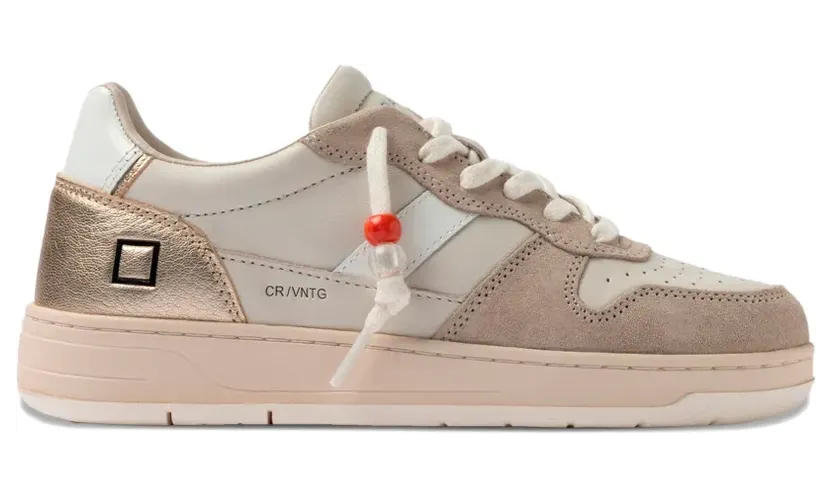 D.A.T.E. Sneakers mit Kontrasteinsatz – Nude (W441C2VCIV)