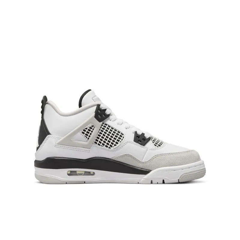 Air Jordan 4 Retro Military Black (GS) (408452-111)