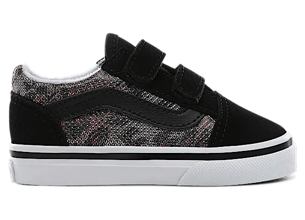 VANS Leopard Mesh Old Skool V Schoenen Voor Peuters (Zwart)