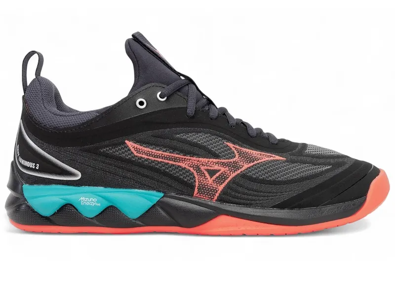 Mizuno Wave Luminous 3 Black Neon Flame Peacock Blue (V1GA242006)