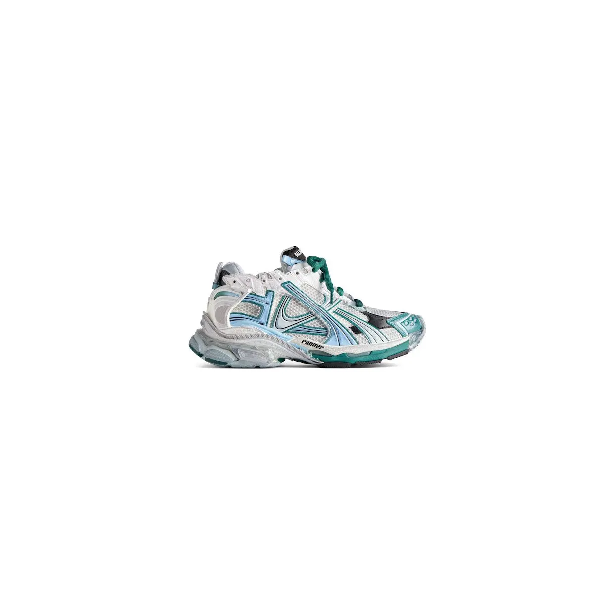 Balenciaga Runner White Green Blue (772774W3RMU9034)