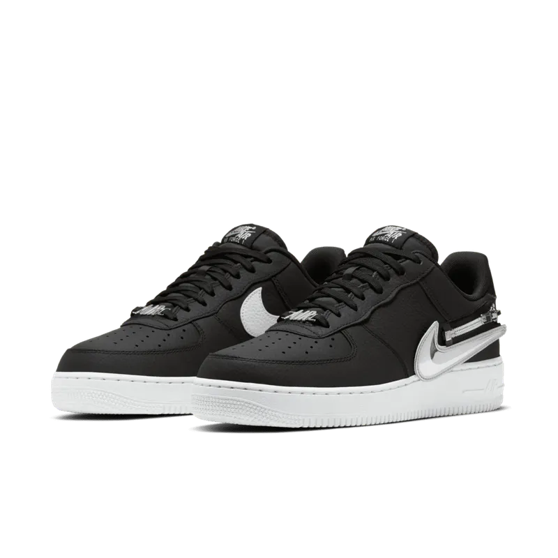 Nike Air Force 1 Low Zip Swoosh Black Black/White (CW6558-001)