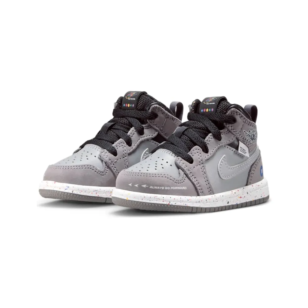 Air Jordan One Mid Gunsmoke / Matte Silver / Black (FZ1208-001)