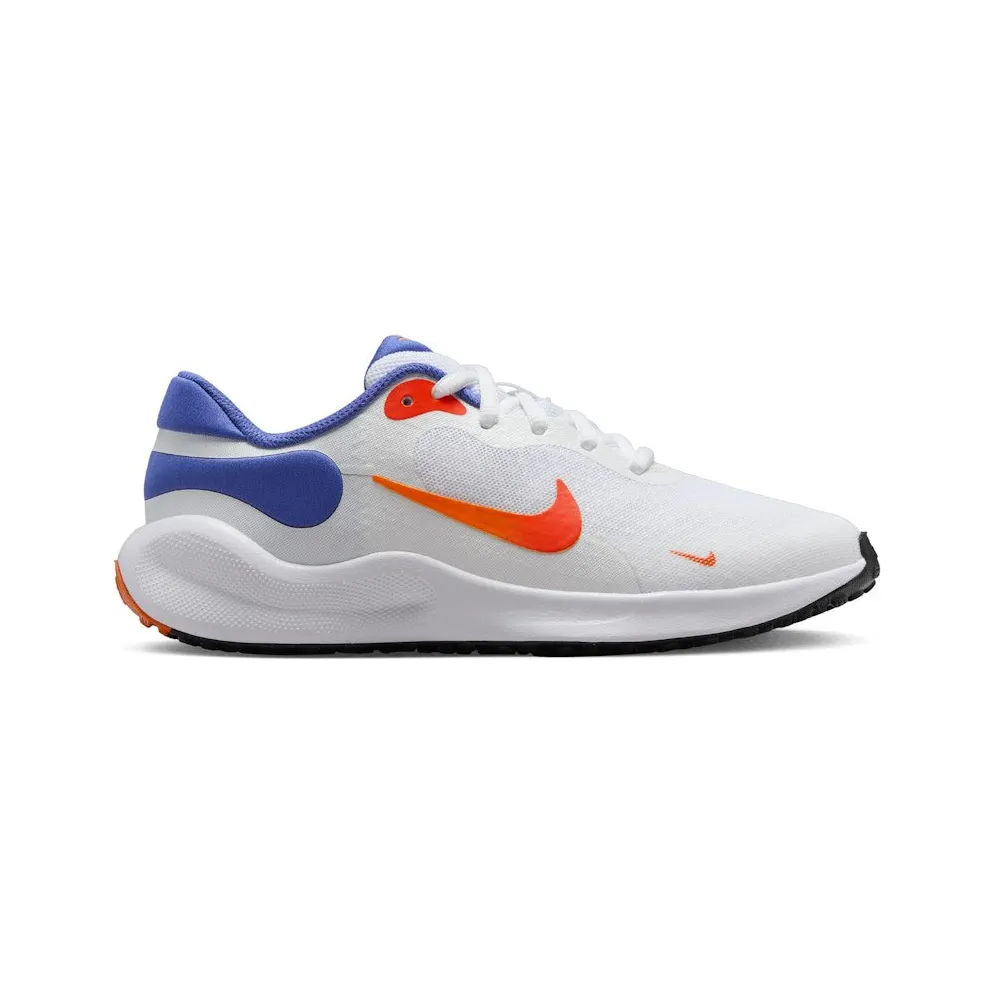 Nike Revolution 7 White Astronomy Blue Total Orange Team Orange (FB7689-102)