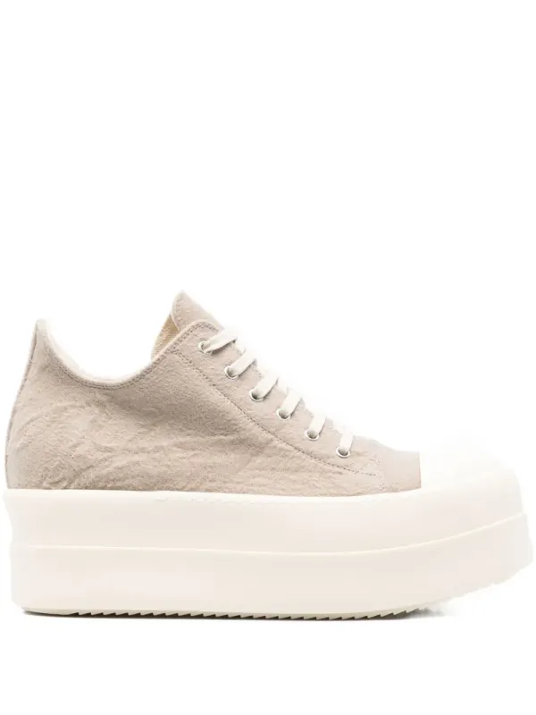 Rick Owens DRKSHDW Sneakers with plateauzool – Beige (DU02E7832BMO)