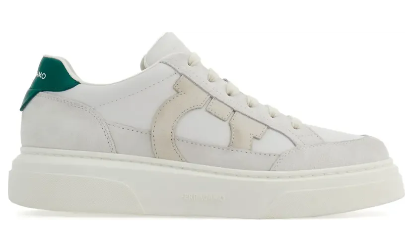 Ferragamo Gancini sneakers van kalfsleer – Wit (769881)