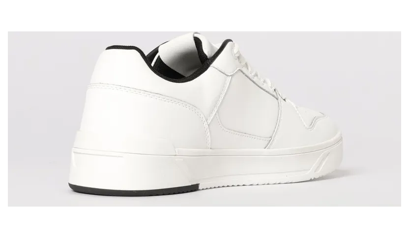 Versace Leather Sneakers with Logo Print White (80YA3SJ5ZPB88003) (2)