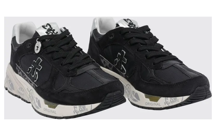 Premiata Mased Suede and Nylon Sneakers Black (MASED8114)