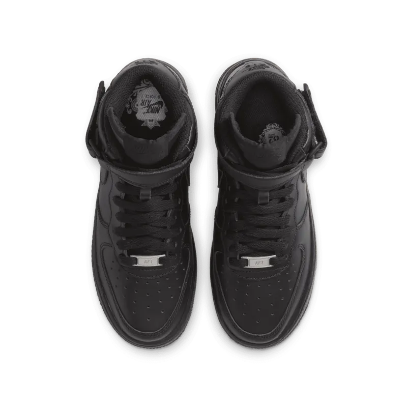 Nike Air Force 1 Mid Black 2014 (GS) Black/Black (314195-004)