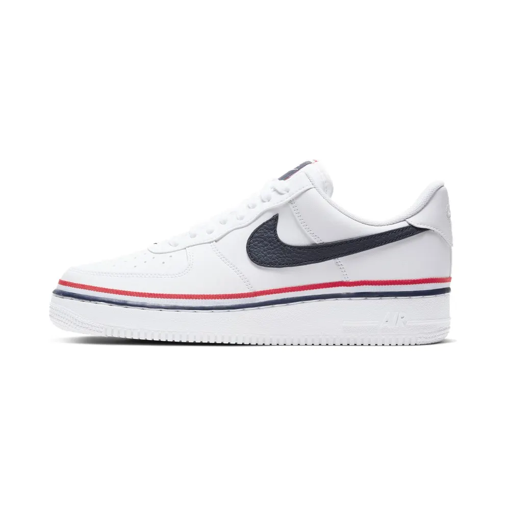 Nike Air Force 1 Low Ribbon White Blue White/White-Obsidian-Gym Red-White (CJ1377-100)