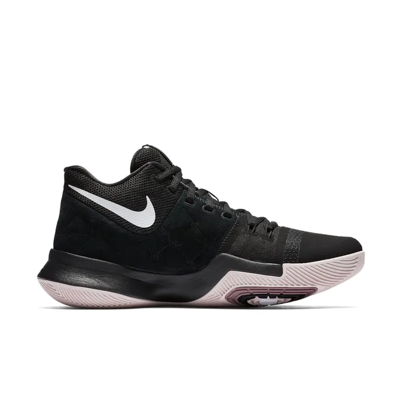 Nike Kyrie 3 Black Suede Black/White-Silt Red (852395-010)