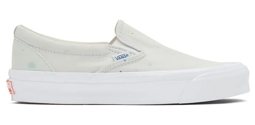 Vans White Geoff McFetridge Edition OG Classic Slip-On Sneakers (VN0A45JK92R)