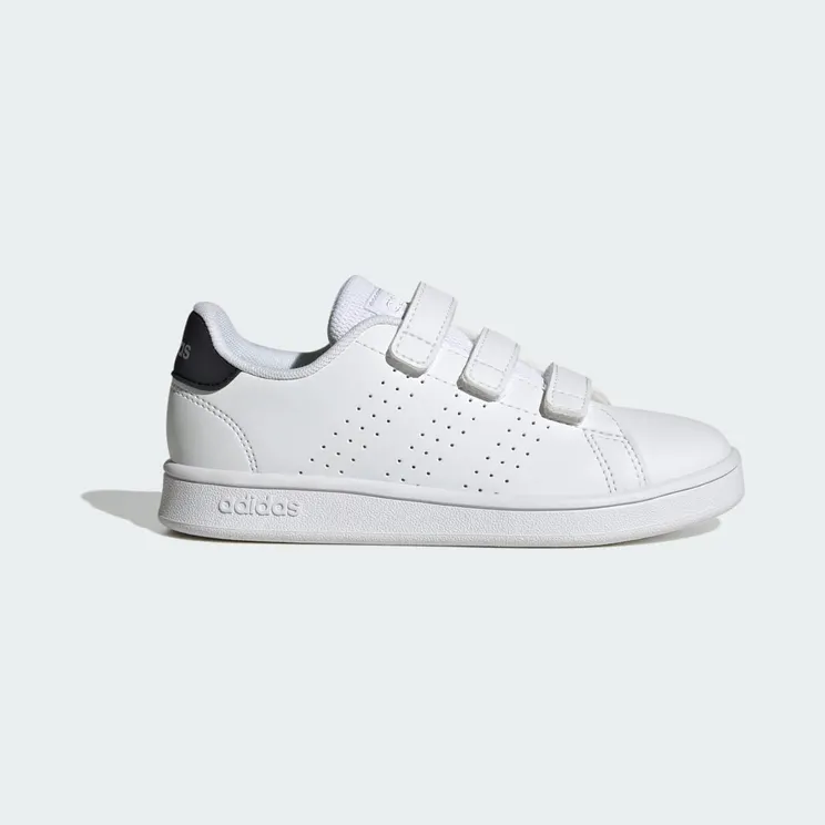 adidas Advantage Court Lifestyle Hook-and-loop “Cloud White / Core Black / Silver Metallic” (IG2516)