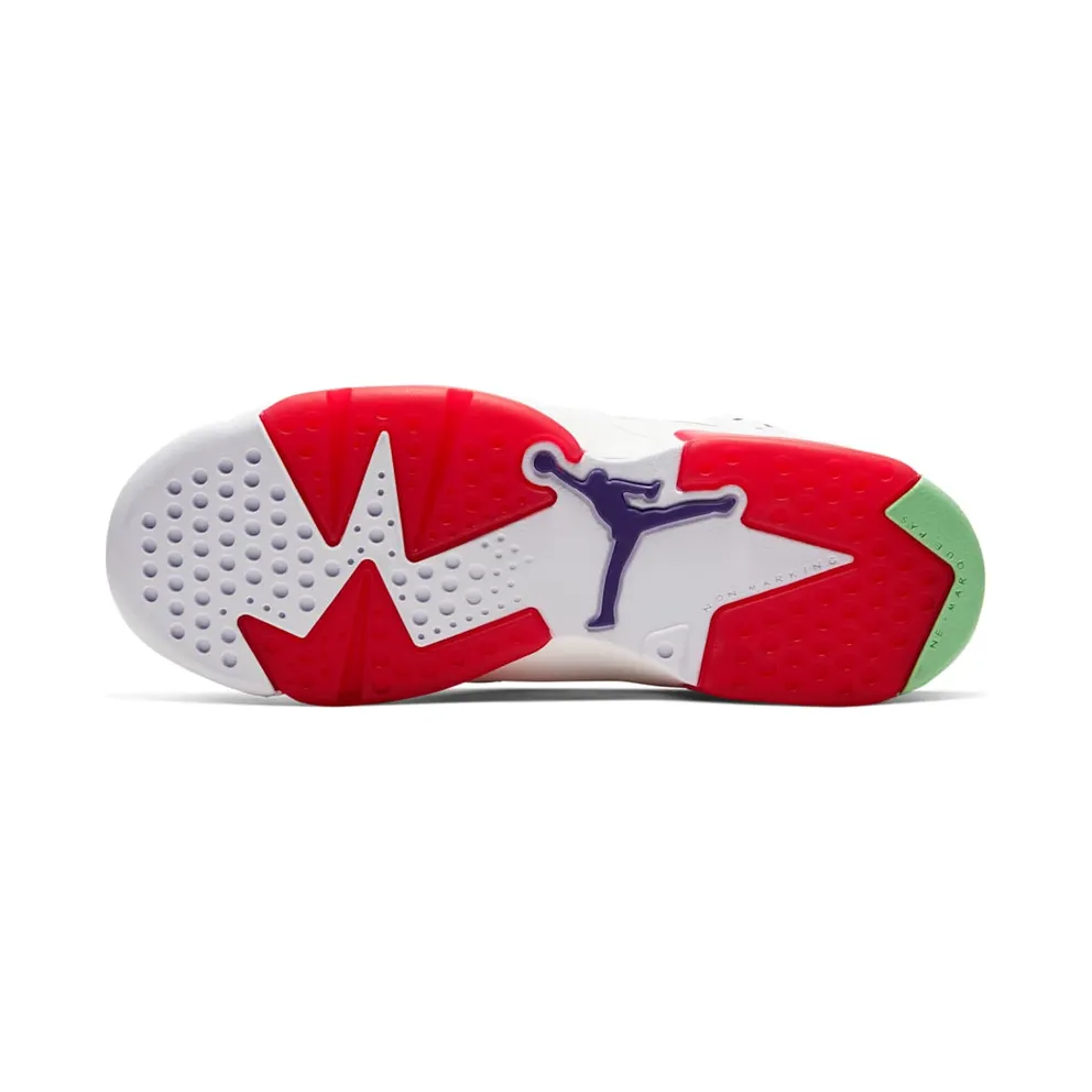 Jordan 6 Retro Hare (GS) Neutral Grey/White-True Red-Black (384665-062)