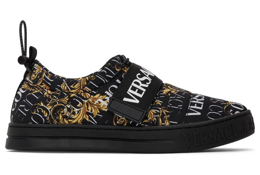 Versace Jeans Couture Black Court 88 Sneakers (E73YA3SK7EZS486)
