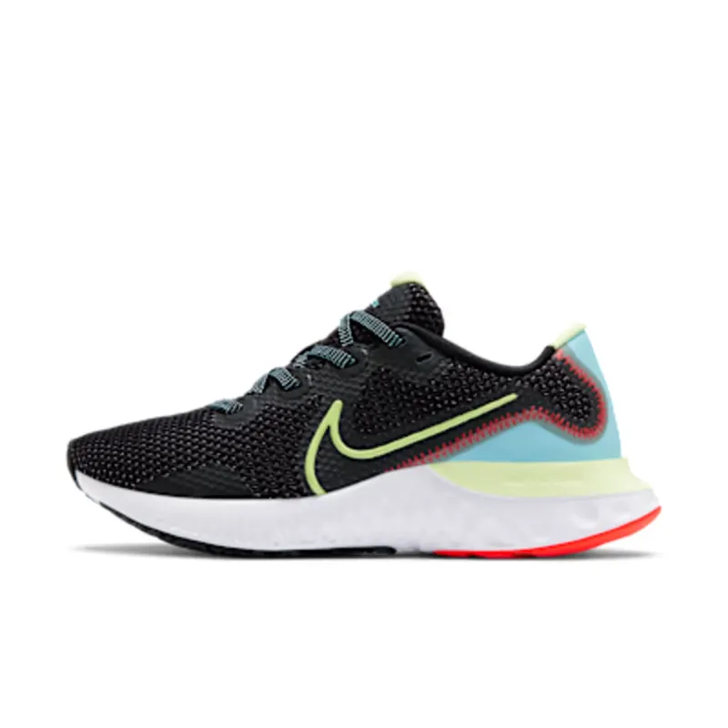 Nike Renew Run “Black / Glacier Ice / Bright Crimson / Barely Volt” (CK6360-009)