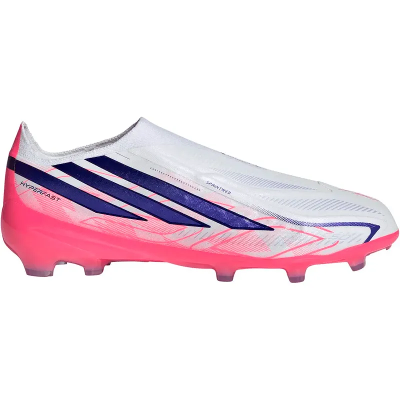 Adidas F50 Hyperfast Elite Laceless FG Kids Nockenschuhe, weiß, Größe 38 ⅔ (KK1312)