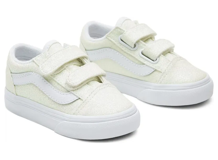 VANS Uv Glitter Old Skool V Peuterschoenen Wit (VN0A38JN3UA)