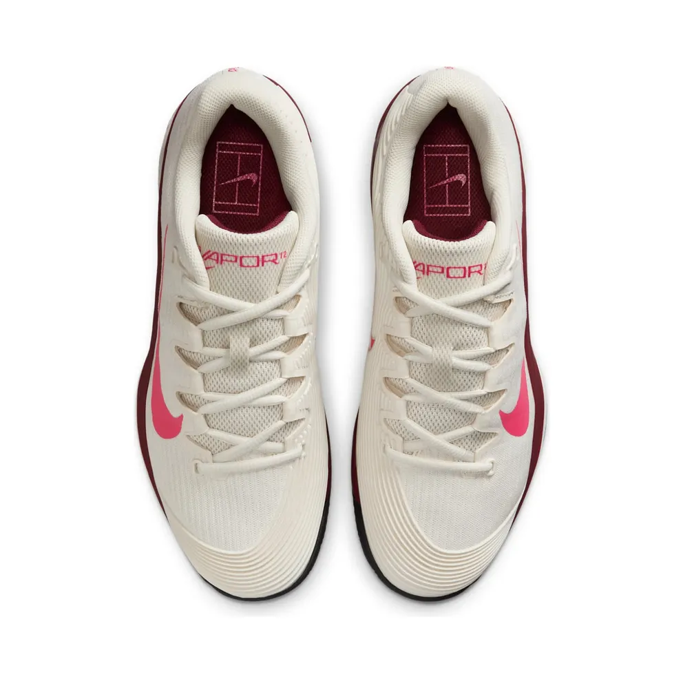 Nike Court Air Zoom Vapor 12 Clay Pale Ivory Sail Team Red Rush Pink (HQ6027-104)