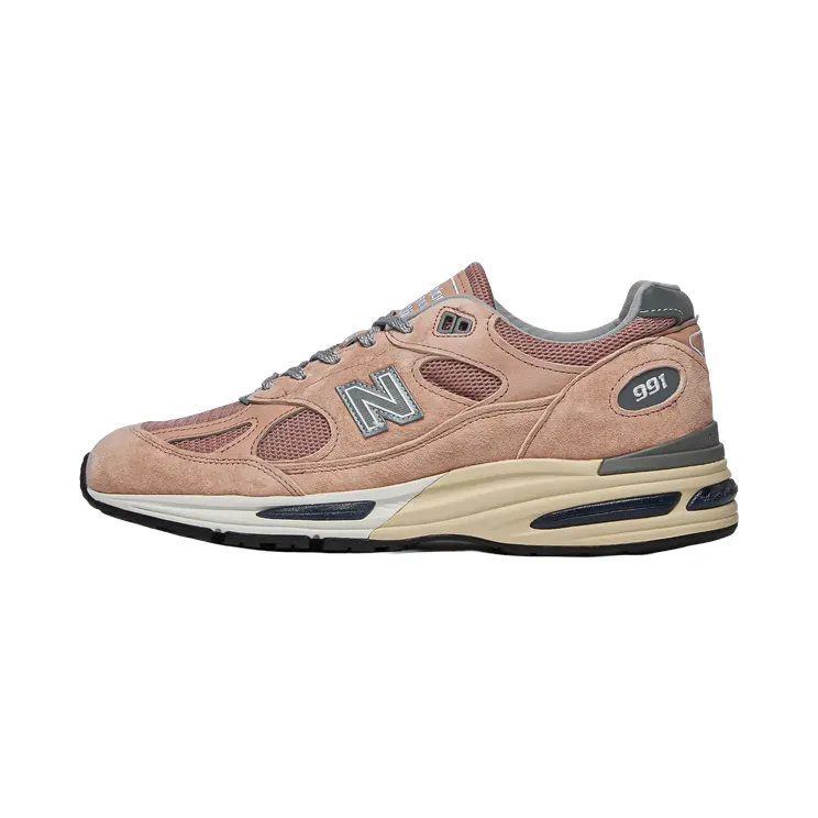 New Balance 991v2 “Mahogany Rose”: MiUK grail-materiaal