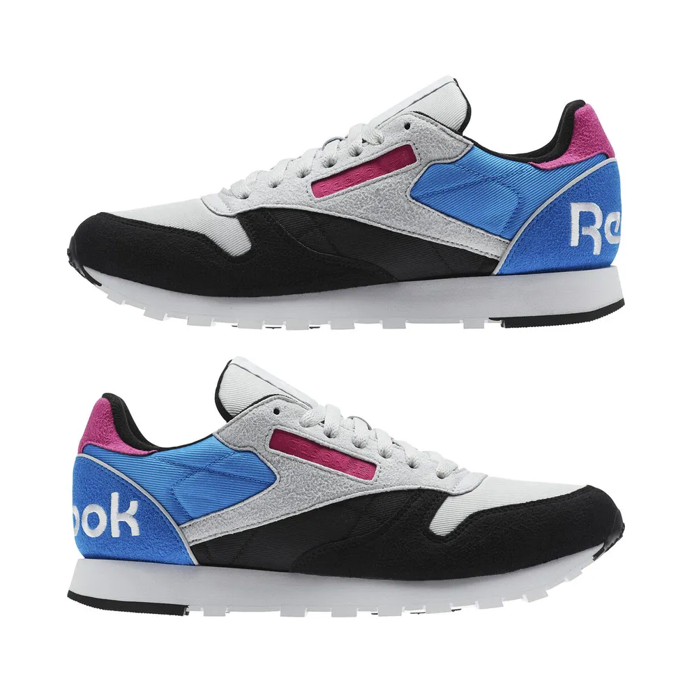 Reebok Classic Leather WB Black Black/Skull Grey-Risk Blue (Other Brands Reebok)