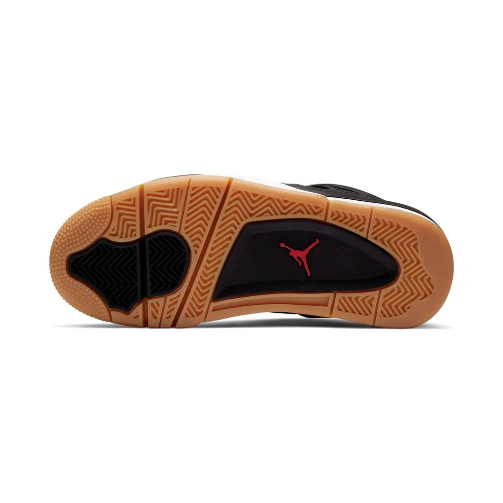 Jordan 4 Retro Laser Black Gum (GS) Black/White-Gum Light Brown-University Red (CI2970-001)