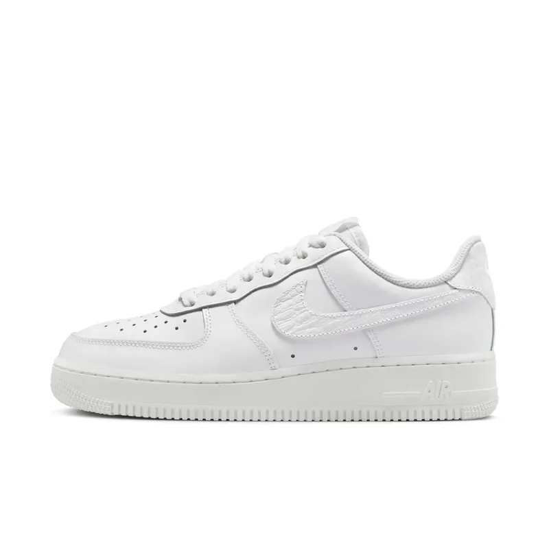 Nike Air Force 1 ’07 SE “Pebble Croc – White / Neutral Grey / White” (IO4837-100)