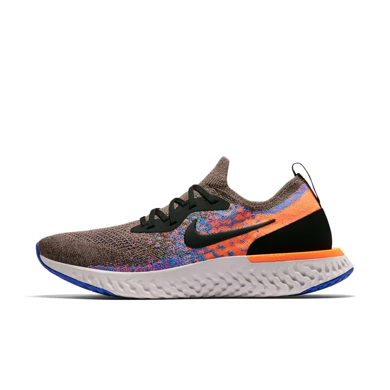 Nike Epic React Flyknit Mink Brown Mint Brown/Black-Total Orange-Racer Blue (AT6162-200)