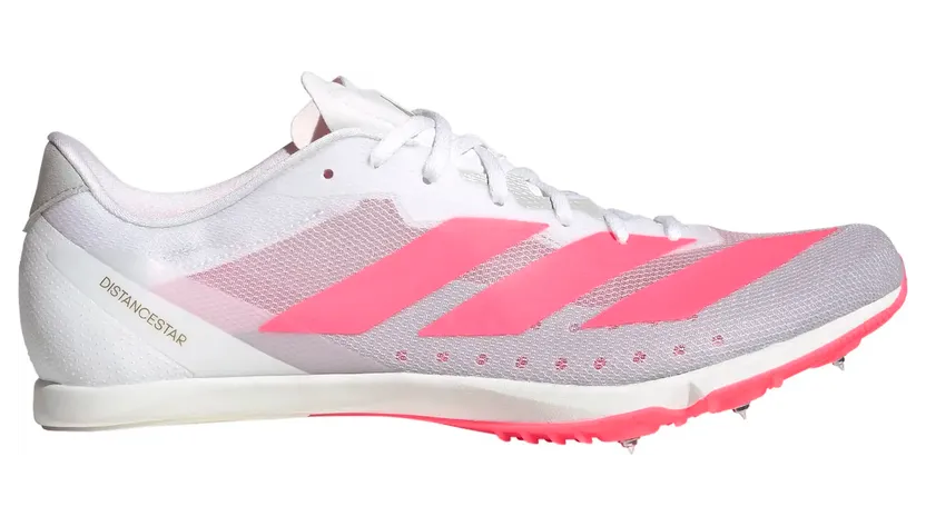 Adidas Adizero Distancestar Spike-Schuh Leichtathletikschuhe, weiß, Größe 43 ⅓ (KI8385)