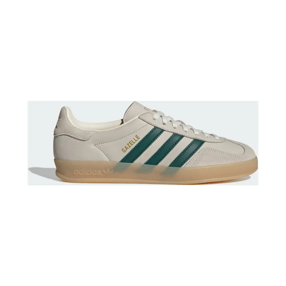 Adidas GAZELLE INDOOR Schuhe Cream White / Collegiate Green / Gum (IH9675)