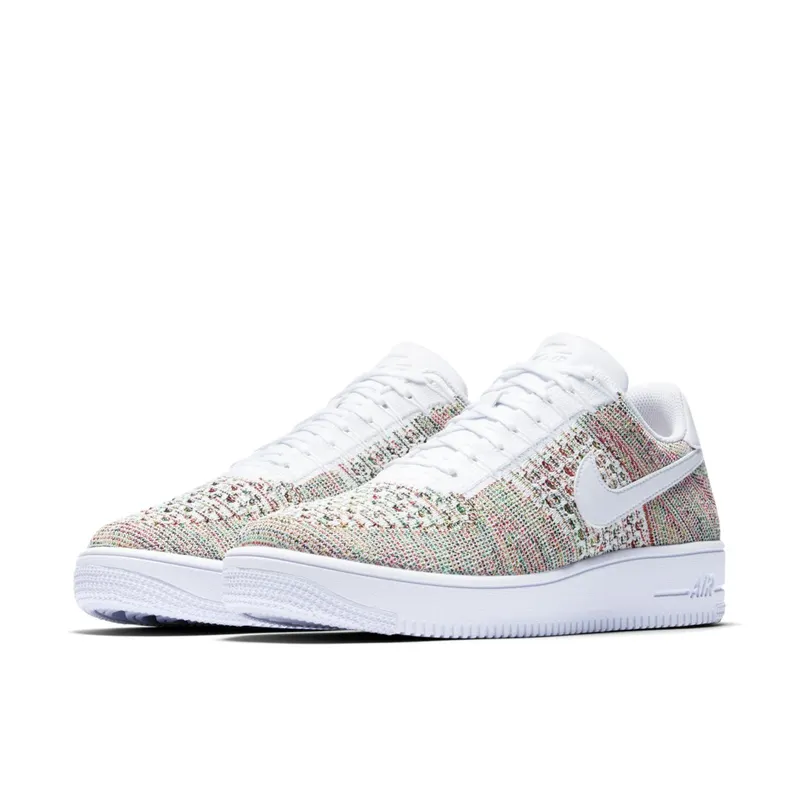 Nike Air Force 1 Ultra Flyknit Low Multi-Color Yellow Strike/White-Bright Crimson-White (817419-701)