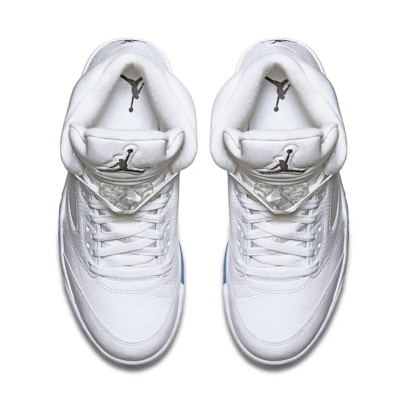 Jordan 5 Retro Metallic White (2015) White/Metallic Silver-Black (136027-130)