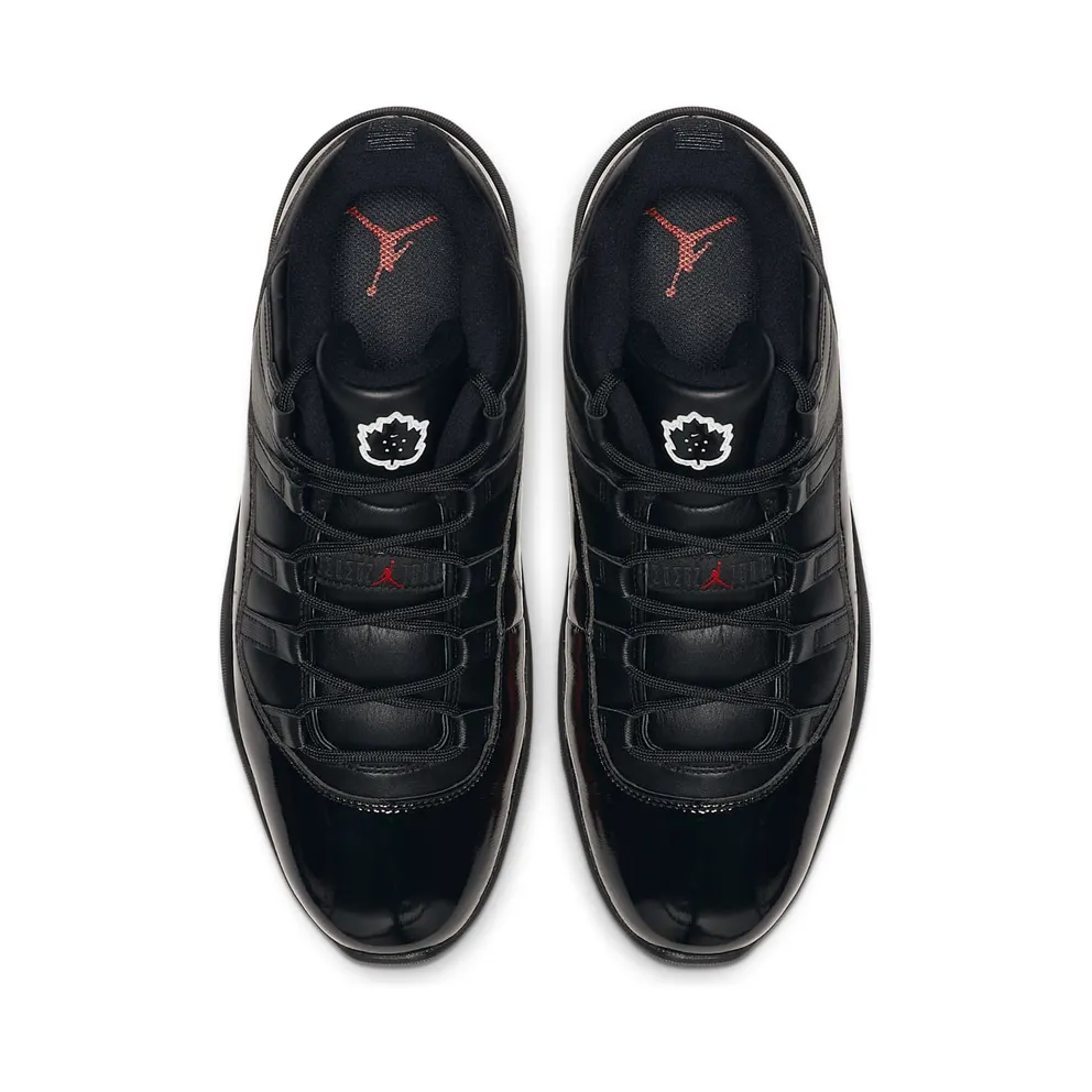 Jordan 11 Retro Low Golf Safari Bred Black/Black-University Red (AQ0963-001)