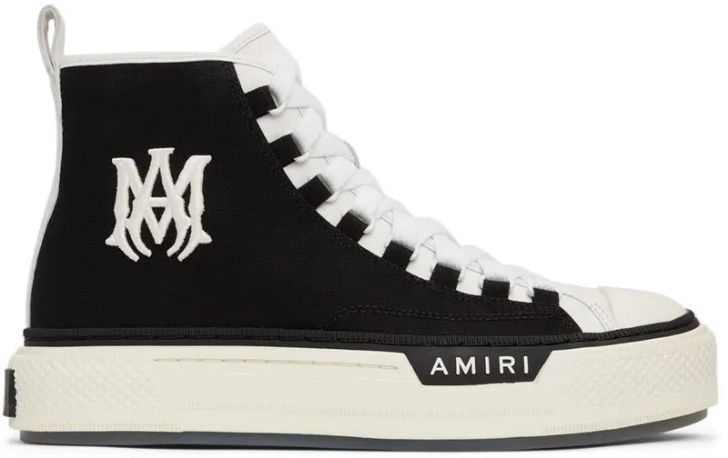 AMIRI Black & White M.A. Court High Sneakers (PS22MFS015-004)
