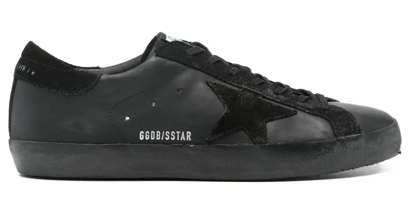 Golden Goose Black Super-Star sneakers in leather and suede GMF00101F007991/T_GOLDE-90100_600-46