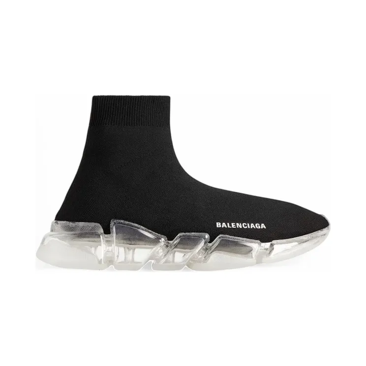 Balenciaga Speed 2.0 Clear Sole Black White (617239 W2DC4 1090)